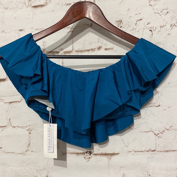 🆕Trina Turk Flutter Swim Top, Size 4 - Picture 5 of 6